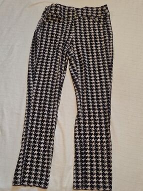 Chico's Women Black & White Straight Leg Paints Sz OOP